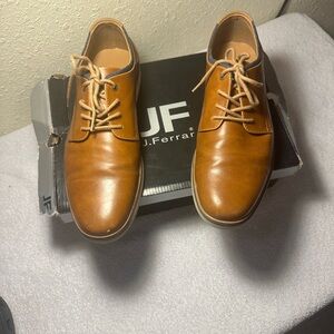 jf j.ferrar Men's Brown Leather Oxfords